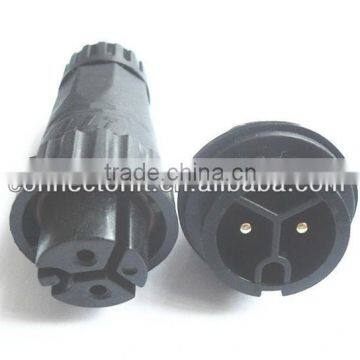 2 pin male panel screw fixing rear mount watertight connector