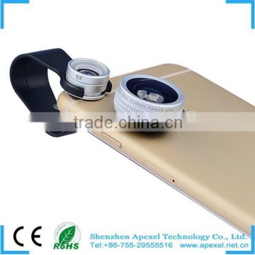 Universal Mobile Camera Fisheye Lens Clip 20x Macro Lens for Smart Phone iPhone 6 Samsung Galaxy S6