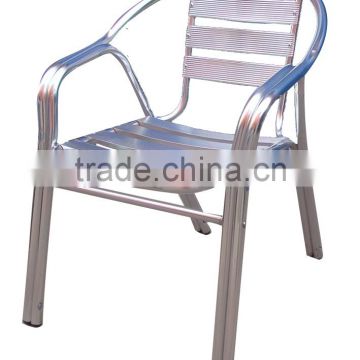 Outdoor Aluminum double tube bistro garden chair