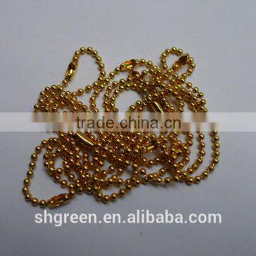 Golden color stainless steel metal ballchain