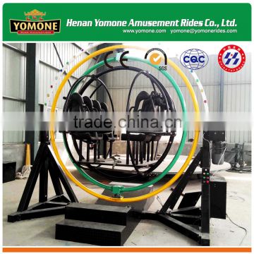 Cheap and popular exercise amusement rides of human gyroscope with trailer for sale