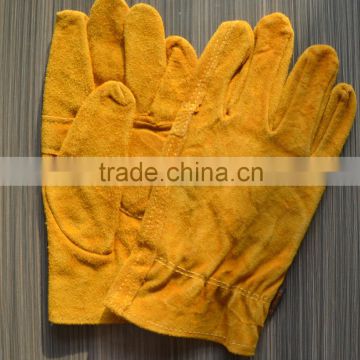 Hot selling of driver leather gloves and of quality cow split leather