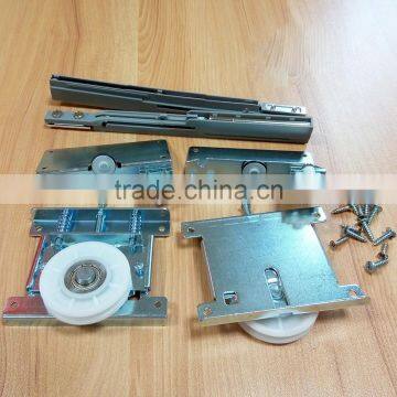 steel and nylon sliding door mechanism equip with soft close for inner wardrobe door