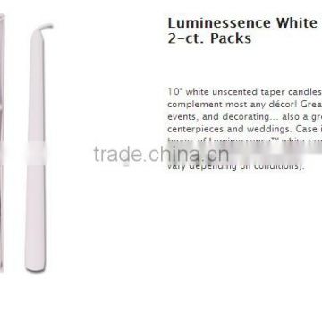 Luminessence white red lvory Taper Candles