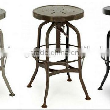 steel industrial chair, Vintage Retro Industrial Steel Bar Stool Swivel Chair MX-0280M