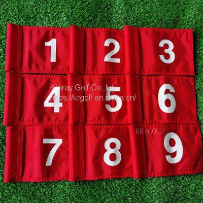 Numbered Tube Style Practice Green Flags (6