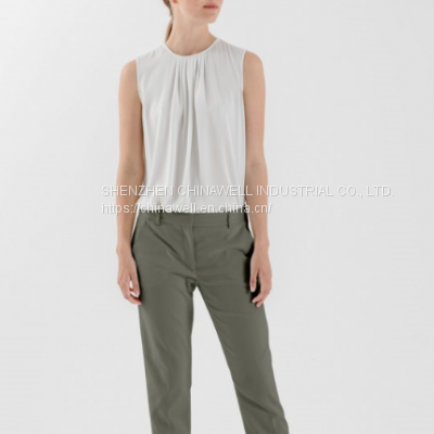 Ladies' 100%silk sleeveless top