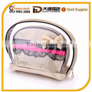2014 promotional fashion satin cosmetic bag for ladies