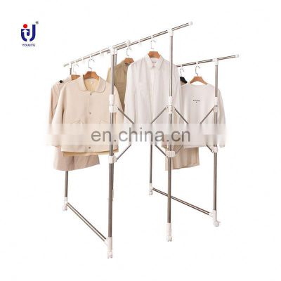 Outdoor Hotel 4 Way Laundry Baby Clothes Dry Clothing Rail Drying Rack Cloth Stand