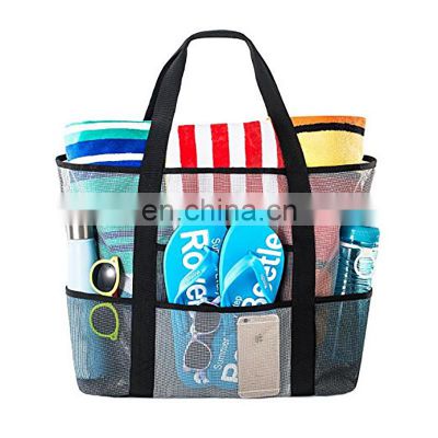Trendy Wet Stuff Black Portable Summer Fashion Storage Umbrella Carry Travel Cosmetic Toy Beach Mesh Bag