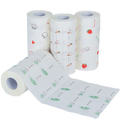 Hot selling 3 ply disposable printing kitchen pape Roll