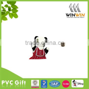 Wholesale 3D panda shaped high quality soft rubber PVC lapel pin badge