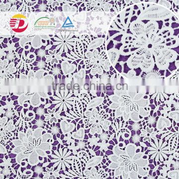 wholesale cheap 100 poly guipure cutwork embroidery dry lace fabric