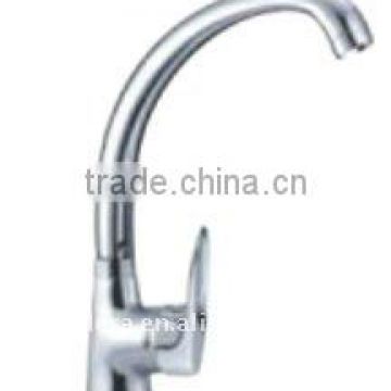 Single level brass kitchen sink faucet