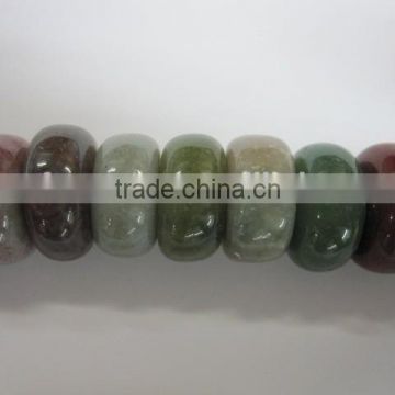 Natural india agate roundel bead mineral gemstone for jewelry making