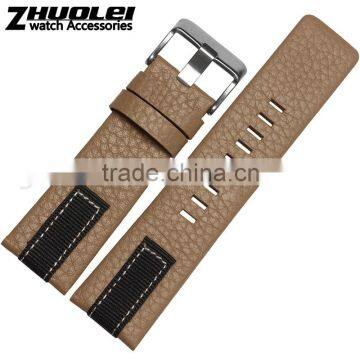 leather Watch Strap 26mm with fashionable stainless steel buckle Wholesale 3PCS