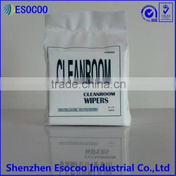 clean room 55% cellulose & 45% polyester fabric cleaning wipes