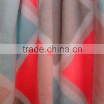 two sided printed coral fleece fabric