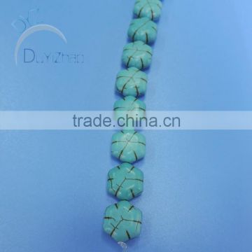 fashion latest design turquoise stone/diy flower beads jewelry