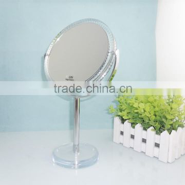 Clear Acrylic Adjustable Pedestal Makeup Mirror