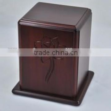 Competitive price solid poplar wooden cinerary urns