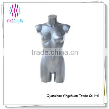 Silver female plastic lingerie dummy