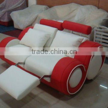 white and red recliner sofa