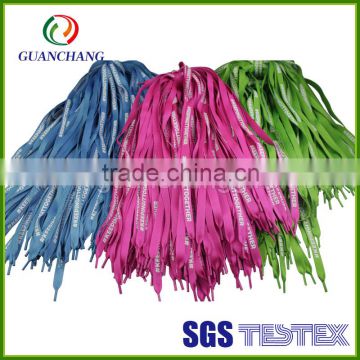 Custom screen printing flat shoelace, shoelace aglets for sale