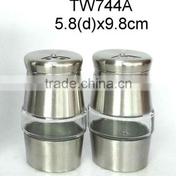 TW744A glass spice jar with metal casing