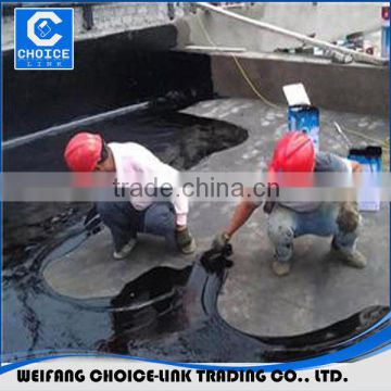 Non-curable rubber modified asphalt coating for waterproofing