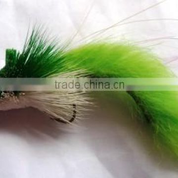 Chartreuse Deer Hair Bass Bug flies