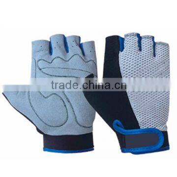 Navy-Blue And White Color Cycling Sports Wear Gloves