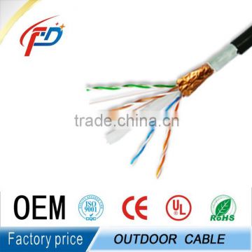 1000FT 23AWG 0.56mm copper or cca Twisted Pair Network Cat6 Outdoor Shielded FTP Cable