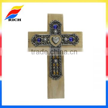 Shabby Chic decorative metal Crosses with Pewter Decorations