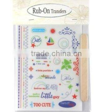 Rub-on transfers