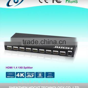 1 input 8 output support 3D 1080P hdmi splitter 1x8 , 2015 Newest