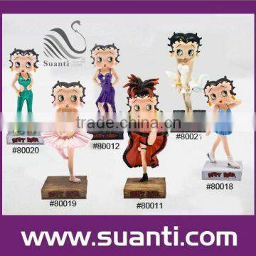 Hot sale betty boop figurine resin craft christmas best gifts