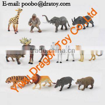 A variety of wild animals figurines