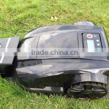 latest black 24V intelligent robotic auto lawn mowers with free blades