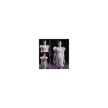 Coniefox 2011 evening/formal dress mini gown ruffle low V-neck dresses80931