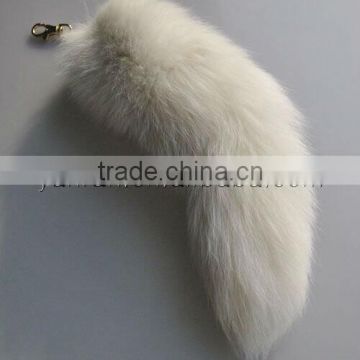 YR356 China Supply Mobile Fur Accessories/White Fox Tail Cute Key Chain