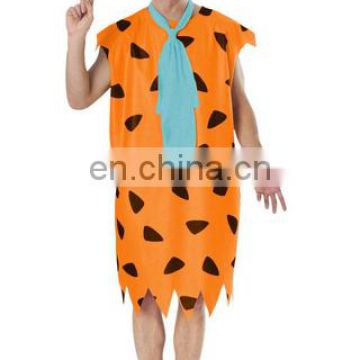 Plus size fred flintstone costume funny cosplay fancy dress for carnival AGM2456