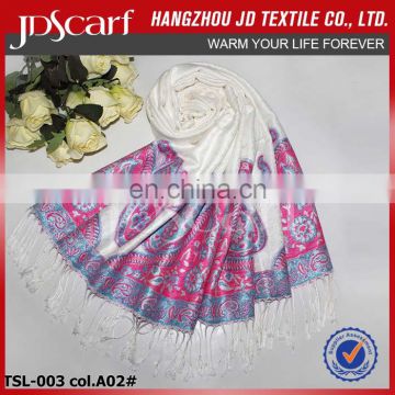 Hot sale factory direct new design fashionable colorful tribal style lurex very smooth scarf