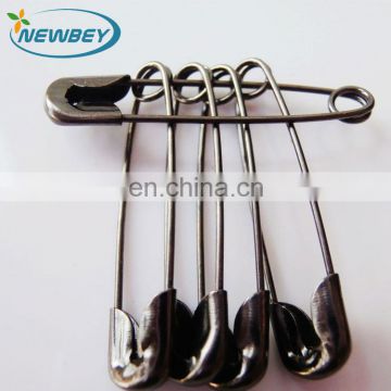 Wholesale iron safety pins BP101 00# 22mm in black color