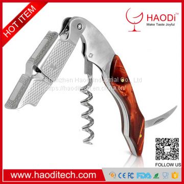 Brown Color Professional Stainless Steel with Moonstone Resin Inlay All-in-one Corkscrew, Bottle Opener and Foil Cutter
