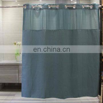 Wholesale Hookless Polyester Curtain Waterproof Bathroom Curtain, Simple Honeycomb Yarn Single Layer Plating Ring Shower Curtain