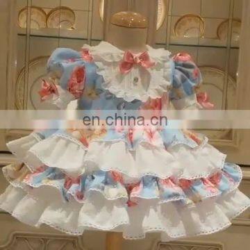 Baby GIrl Summer Flowers Turkey Vintage Spanish Lolita Princess Ball Princess Gown Dress for Girl Easter Birthday Party