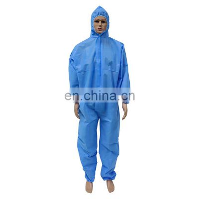 Nonwoven SMS Coverall Ultrasoft Coveralls Disposable Light Blue