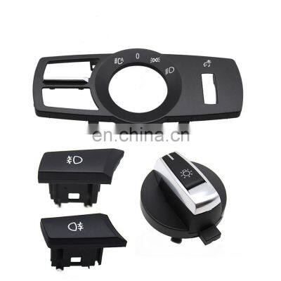 Car Front Head Light Switch Rotation Button Cover panel For BMW 5 5GT 6 7 X3 X4 Series F10 F11 F07 F06 F01 F25 F26 61316803965