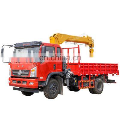 6300KG truck mounted crane with cargo body